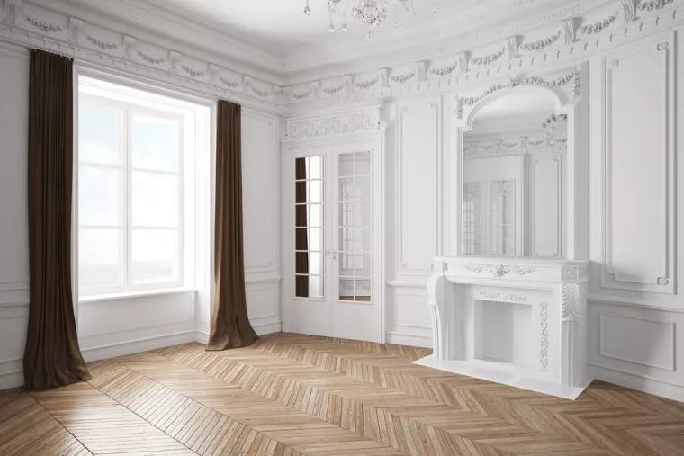 Ajouter des moulures au plafond dans une maison rustique, Annecy, MDN Peinture